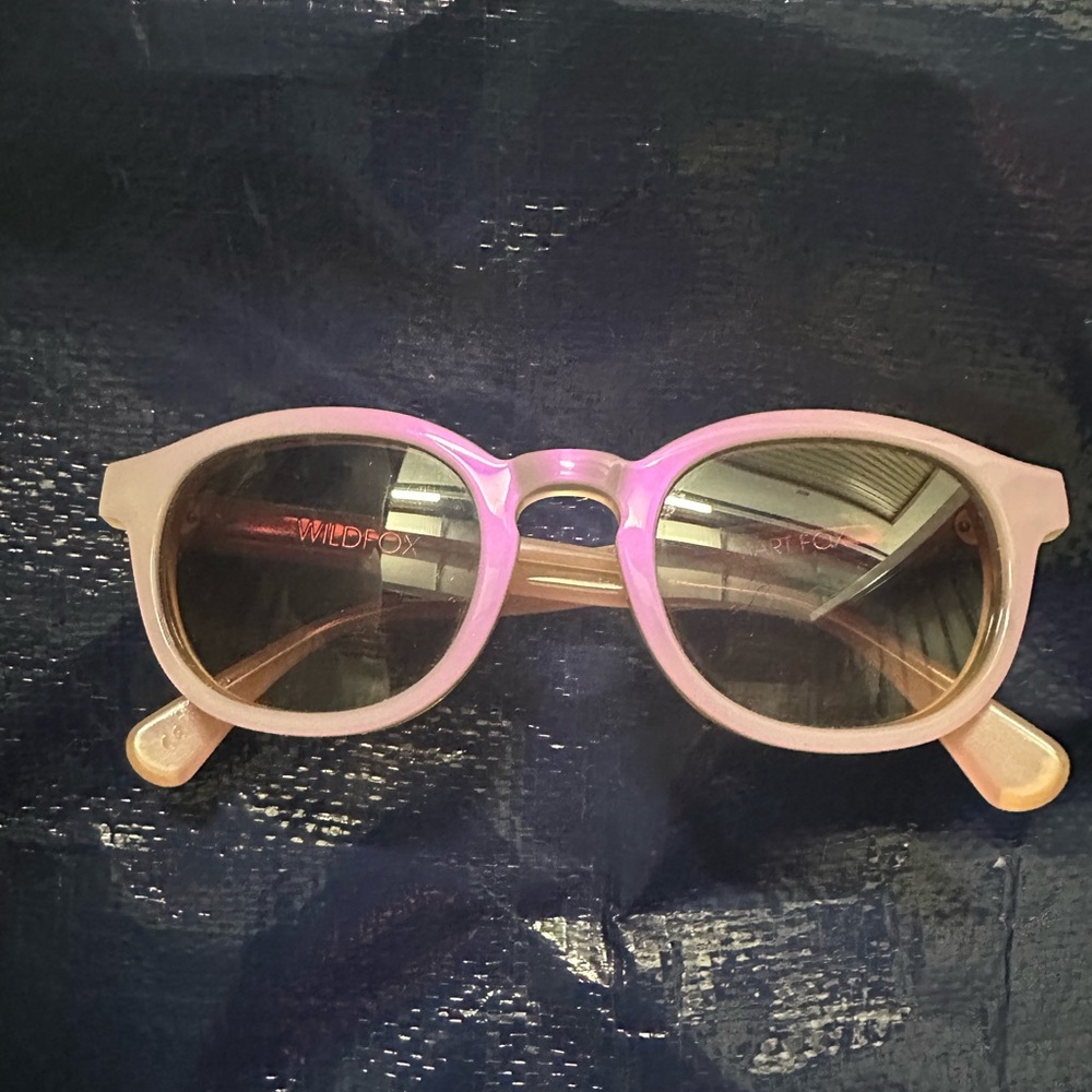 Wildfox Light Pink Round Sunglasses